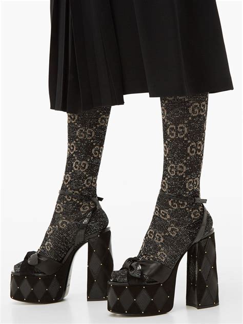 black gucci socks womens|Gucci over knee socks.